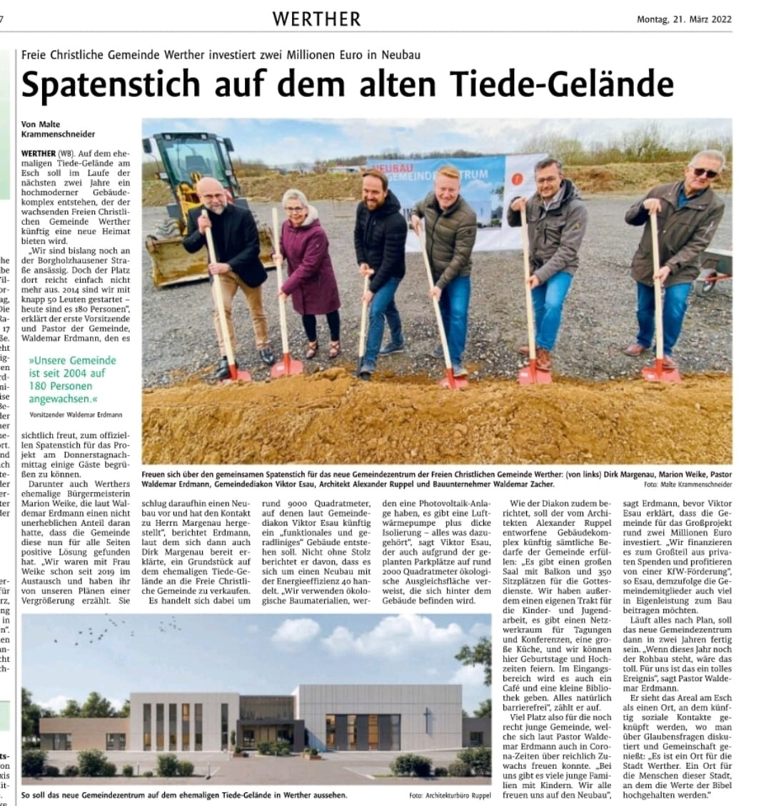 „Spatenstich auf dem alten Tiede-Gelände“